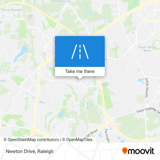 Newton Drive map