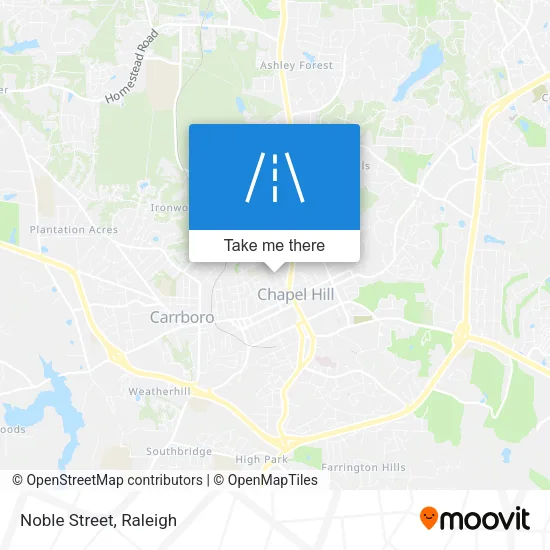 Noble Street map