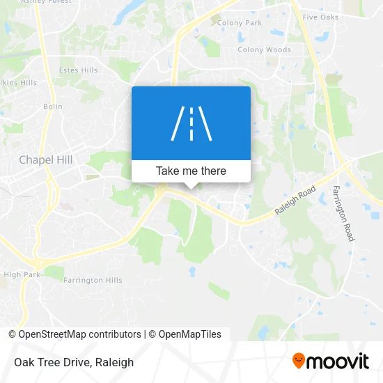 Mapa de Oak Tree Drive