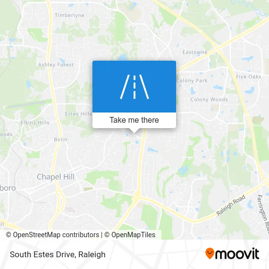 South Estes Drive map