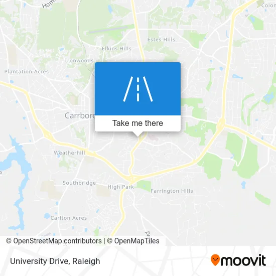 University Drive map