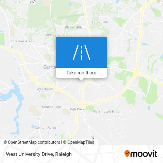 West University Drive map