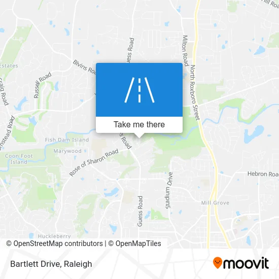 Bartlett Drive map