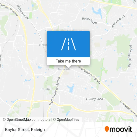 Baylor Street map