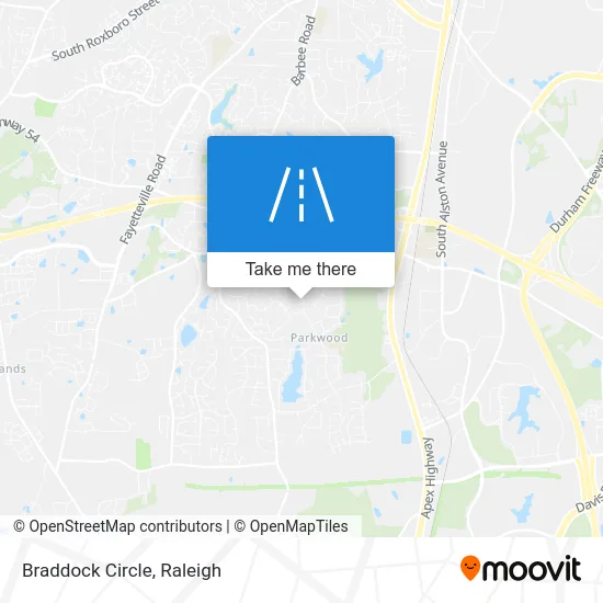 Braddock Circle map