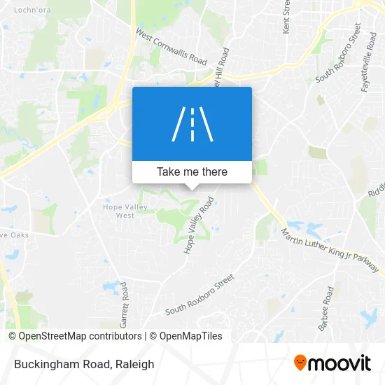 Buckingham Road map
