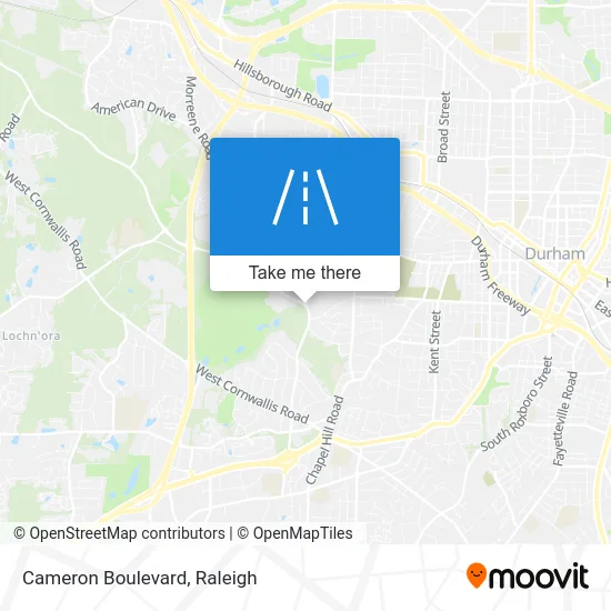 Cameron Boulevard map