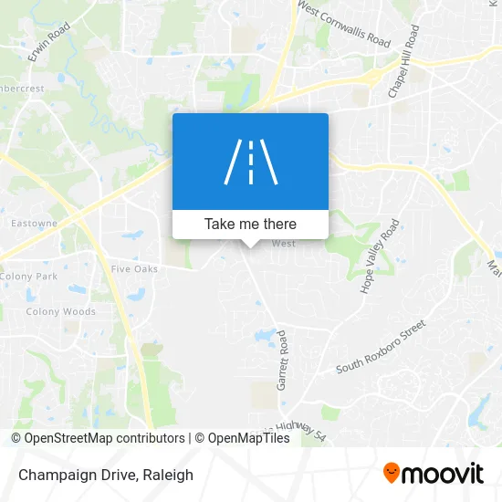 Champaign Drive map