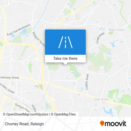 Chorley Road map