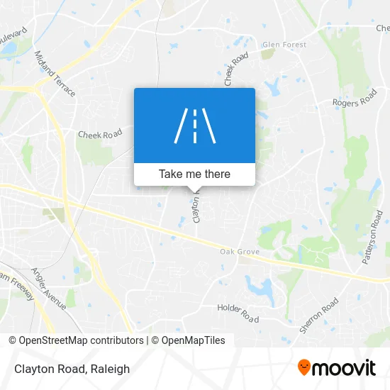 Clayton Road map