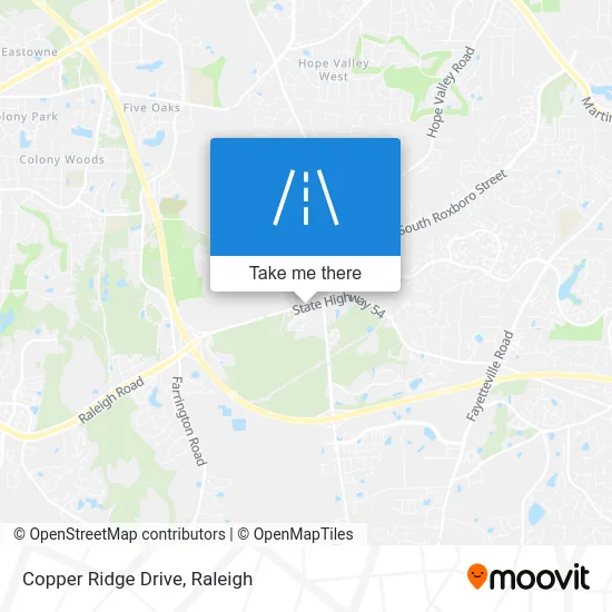 Copper Ridge Drive map