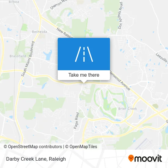 Darby Creek Lane map