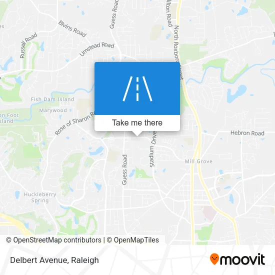 Delbert Avenue map
