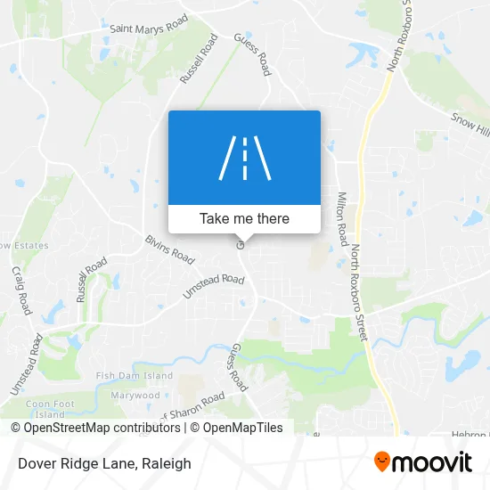 Dover Ridge Lane map