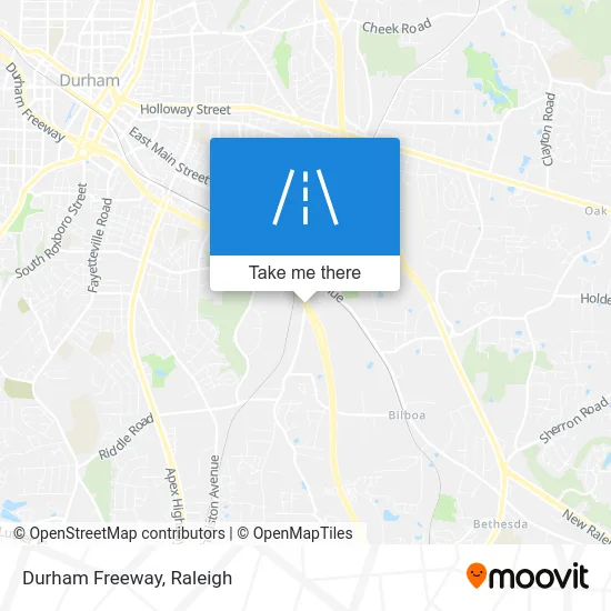 Durham Freeway map