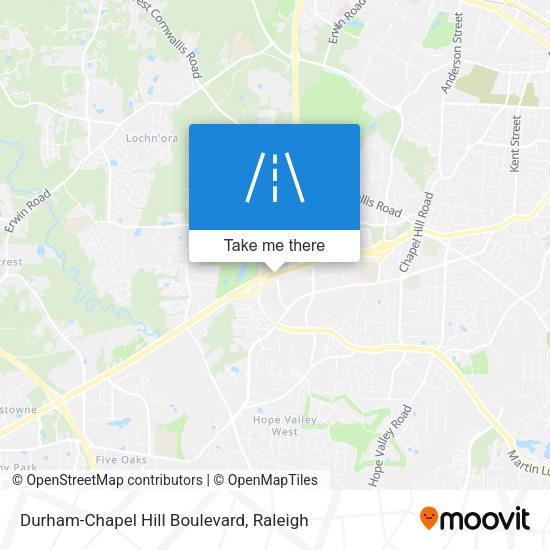 Durham-Chapel Hill Boulevard map