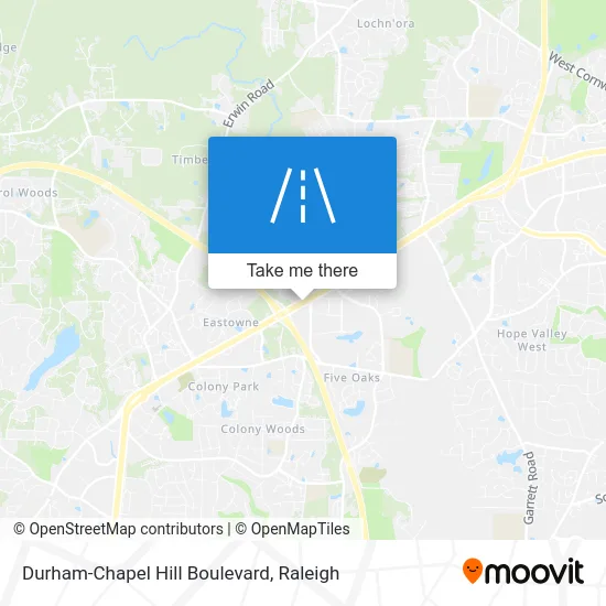 Durham-Chapel Hill Boulevard map