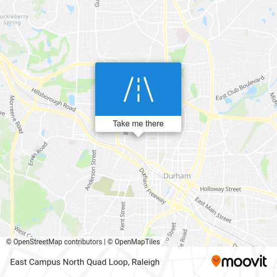 East Campus North Quad Loop map