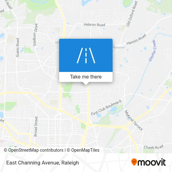 East Channing Avenue map