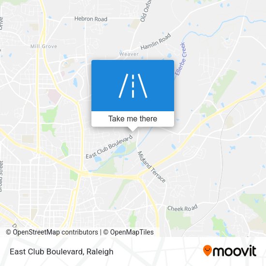 Mapa de East Club Boulevard
