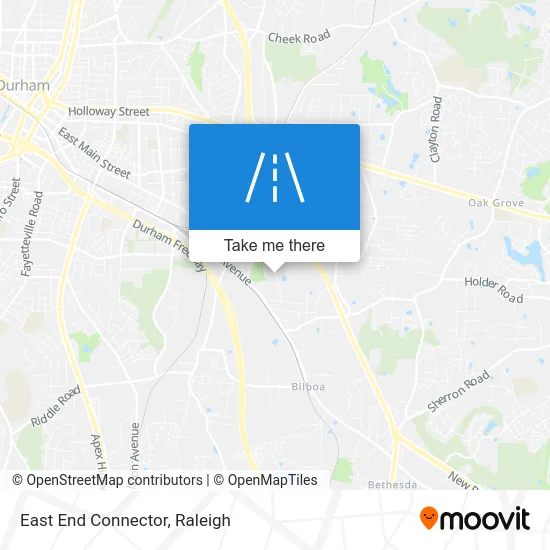 East End Connector map