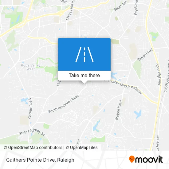 Mapa de Gaithers Pointe Drive