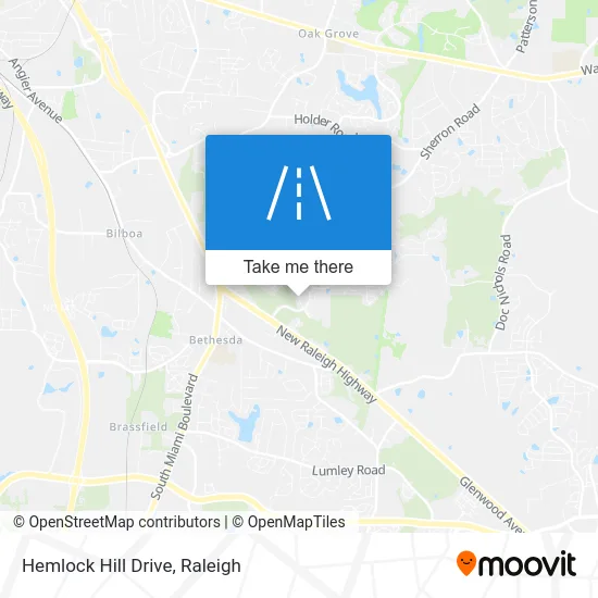 Hemlock Hill Drive map