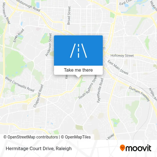 Hermitage Court Drive map