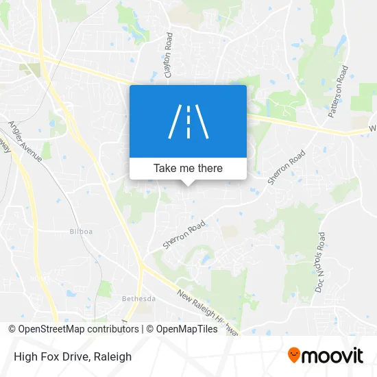 High Fox Drive map
