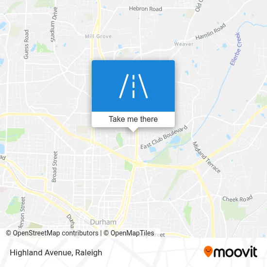 Highland Avenue map