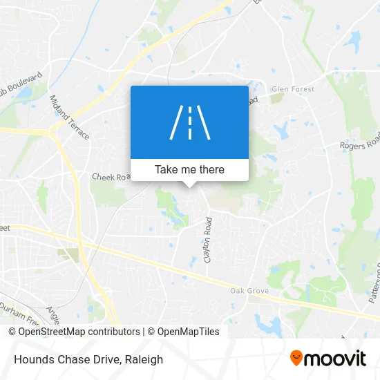 Hounds Chase Drive map
