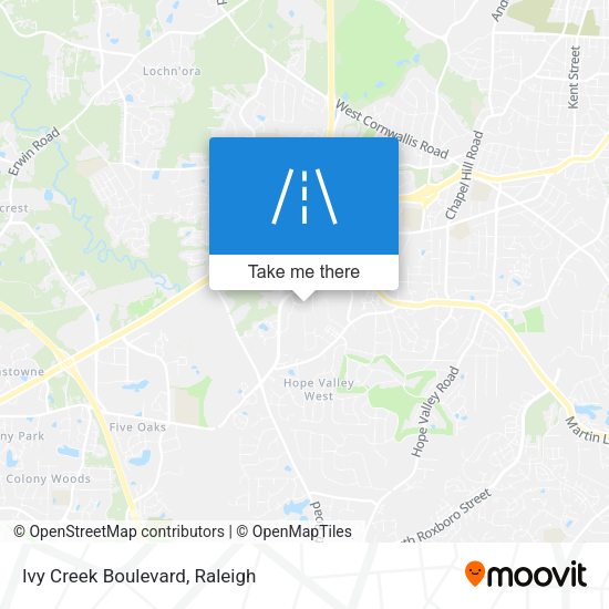 Ivy Creek Boulevard map
