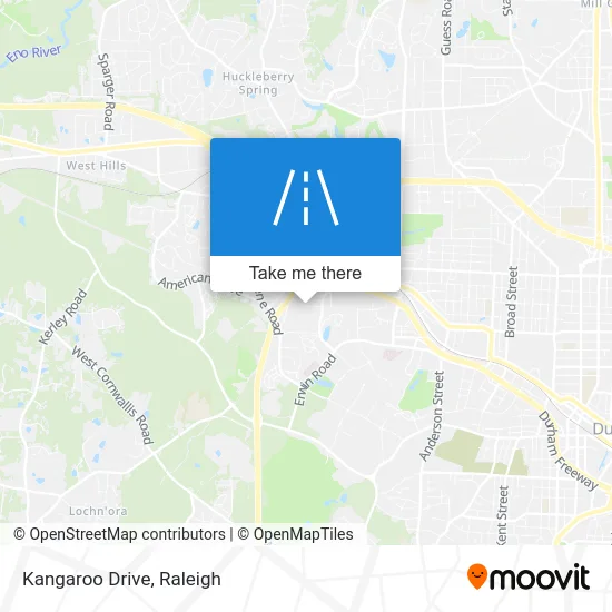 Kangaroo Drive map