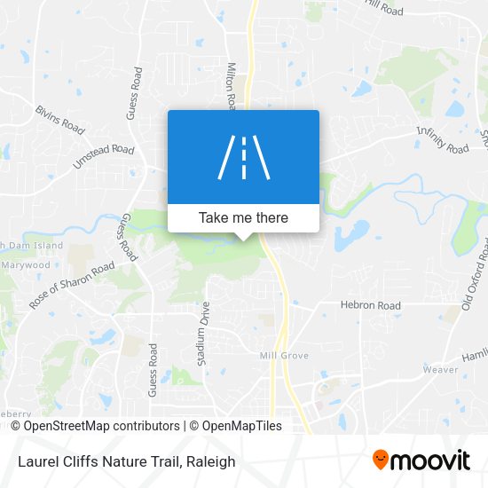 Laurel Cliffs Nature Trail map