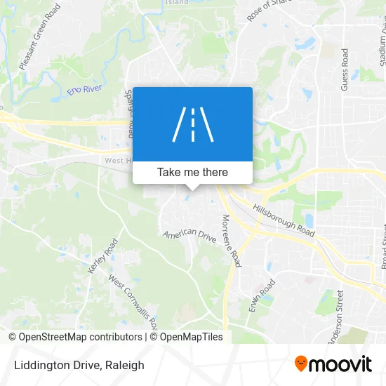 Liddington Drive map