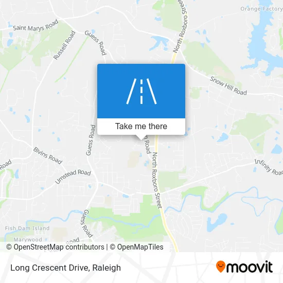 Long Crescent Drive map