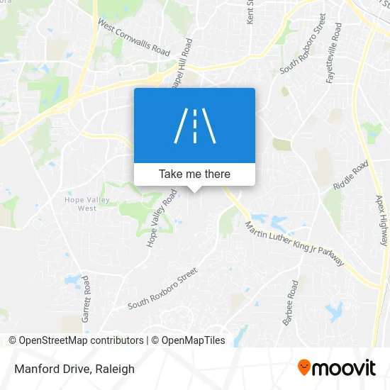 Manford Drive map