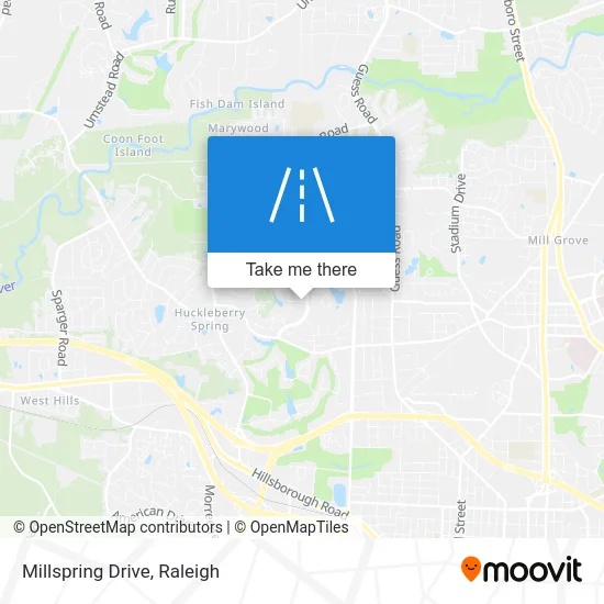 Millspring Drive map