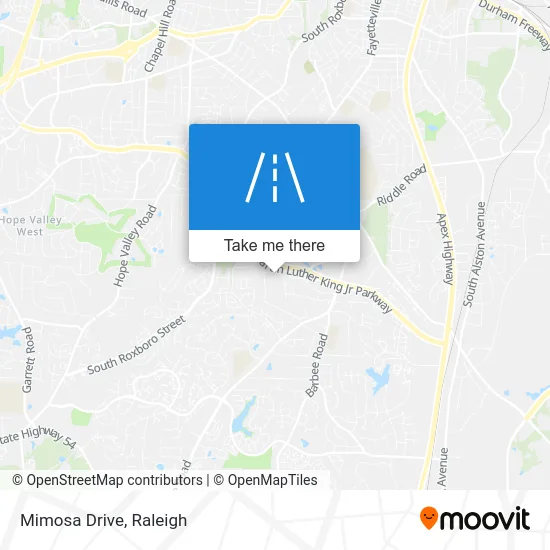 Mimosa Drive map
