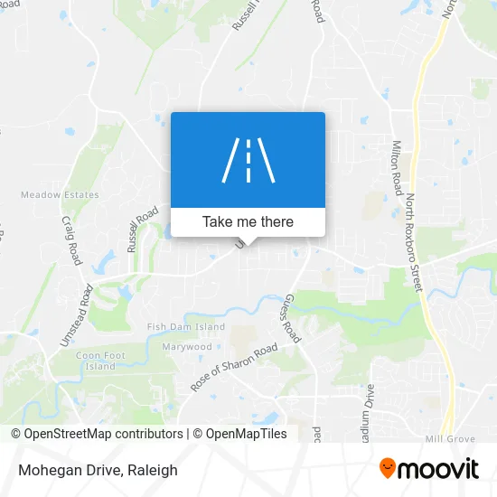 Mohegan Drive map