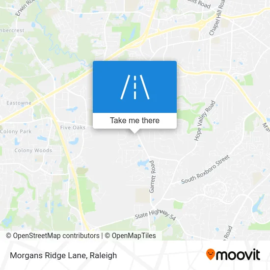 Morgans Ridge Lane map