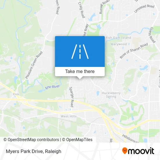 Myers Park Drive map