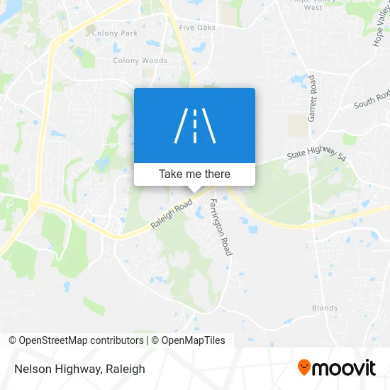 Nelson Highway map