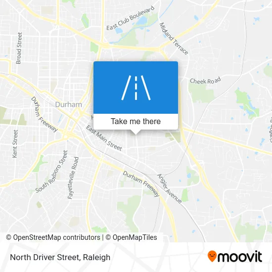 North Driver Street map
