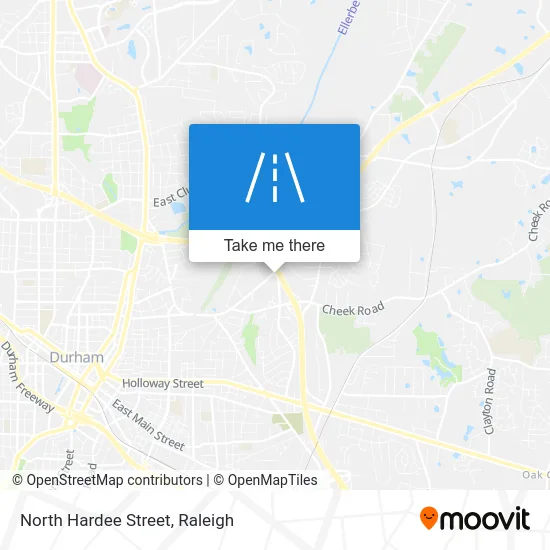 North Hardee Street map
