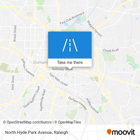 North Hyde Park Avenue map