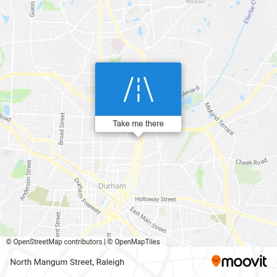 North Mangum Street map