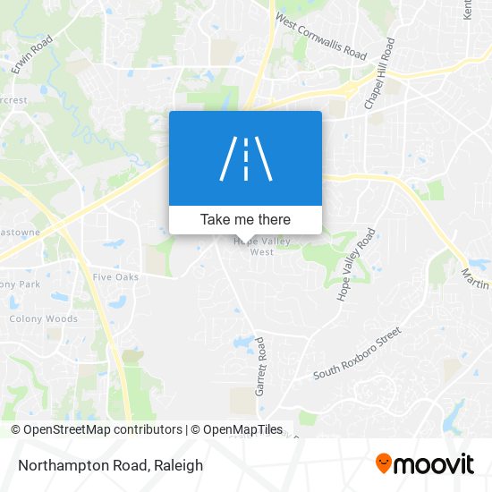 Northampton Road map