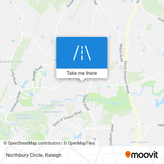 Northbury Circle map