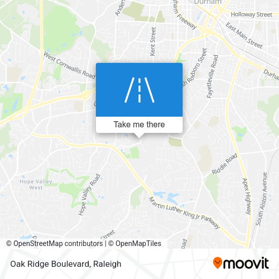 Oak Ridge Boulevard map